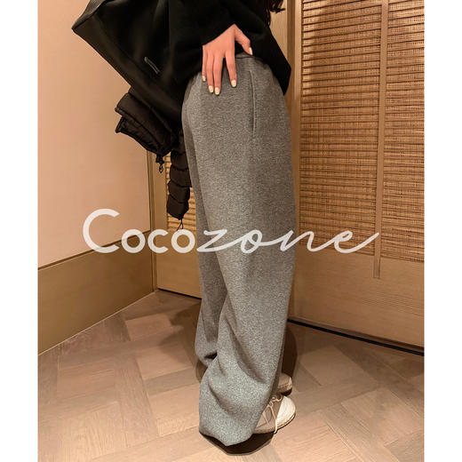 COCO ZONE 刘 一一 “口袋卫裤”绵羊毛混纺抽绳休闲裤CD2A2974 商品图0