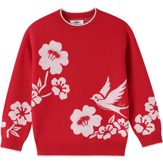 【实体店同款】女童圆领针织衫春季新款安奈儿童装AG614017 商品图5