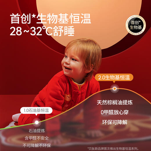 【曼龙严选】婴儿拜年服冬装外出夹棉连体衣百天满月宝宝红色喜庆衣服 商品图4