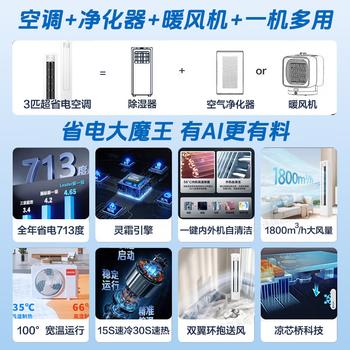 仕勤坤商用办公室学校一级能效变频立式冷暖机 商品图1