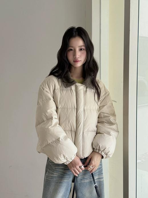 韩系通勤灯芯绒翻领羽绒服冬季面包服外套 商品图2