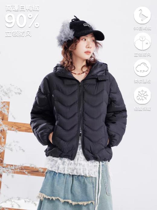 马得工地/MDGDWT13206/ 波浪绗线连帽无胆羽绒 商品图2