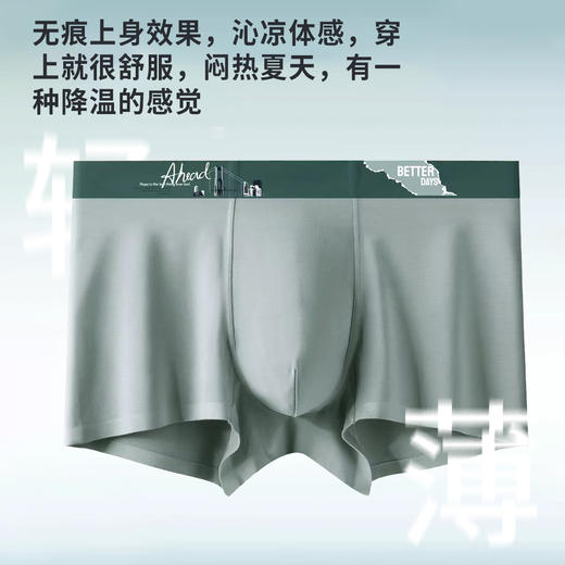 男士礼盒装内裤大礼盒节日礼品送礼莫代尔印花平角内裤舒适透气3066 商品图3