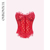 余潇潇【热情颂歌】性感修身显瘦蕾丝花边抹胸后背打揽鱼骨上衣 商品缩略图4