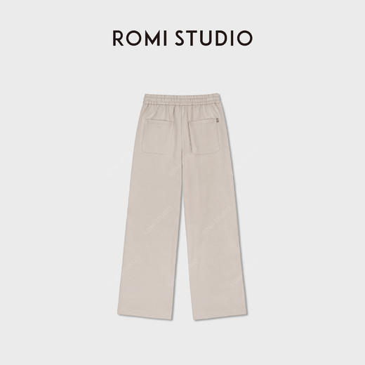 ROMI STUDIO“温暖松弛”棉质绒感加厚松紧腰宽松直筒裤 RWCWXX6634 商品图1