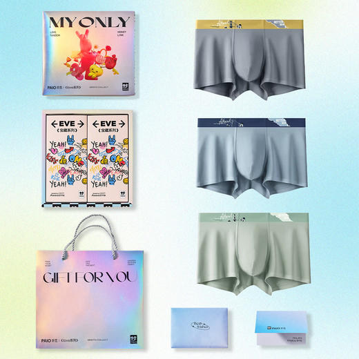 男士礼盒装内裤大礼盒节日礼品送礼莫代尔印花平角内裤舒适透气3066 商品图0