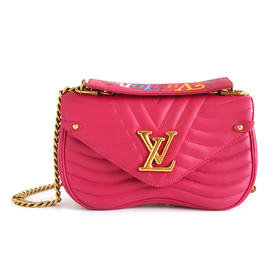 【95新】LV路易威登中号玫红色new wave屁股包单肩包女士 101225NJS05