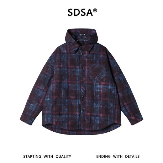 SDSA男士秋冬新款痞帅男装韩版撞色格纹连帽羽绒服外套潮保暖时尚 商品图0