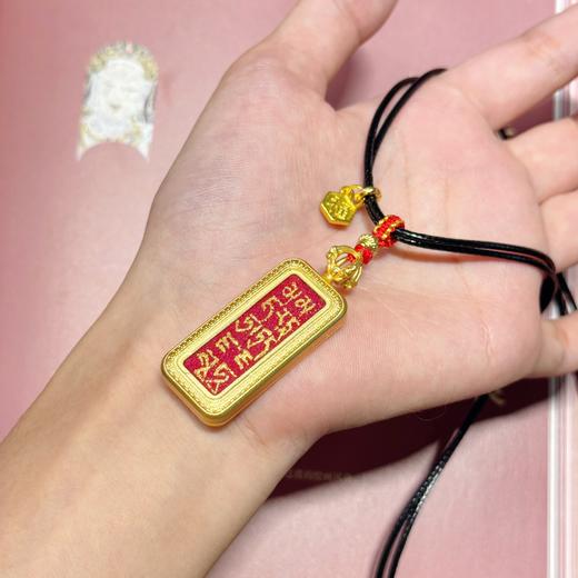 【扎基拉姆手绘小唐卡项链】敦煌小众精致手绘扎基拉姆六字真言矿物砂唐卡项链 商品图5
