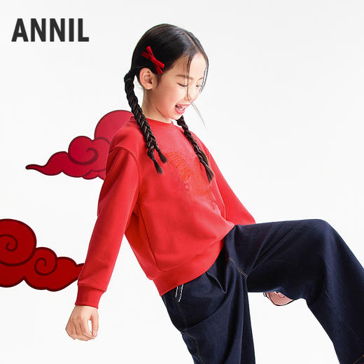 【实体店同款】女童圆领卫衣春季新款安奈儿童装AG611016 商品图2
