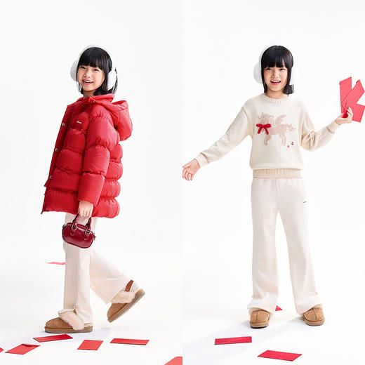 【实体店同款】女童全腰针织裤春季新款安奈儿童装AG616020 商品图3