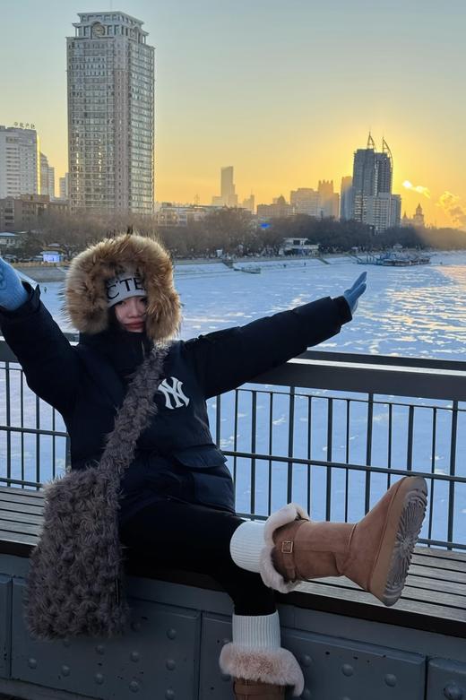 真毛毛领380-450克充绒白鸭绒真毛领保暖羽绒服男女同款加绒领亲肤 商品图12