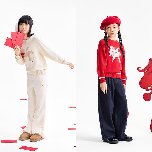 【实体店同款】女童长袖针织衫春季新款安奈儿童装AG614027 商品图3