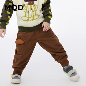 【秒】【MQD】男小童冬季趣味立体柔软舒适休闲棉裤