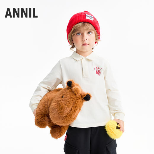 【实体店同款】男童翻领长袖针织衫春季新款安奈儿童装XB611004 商品图1