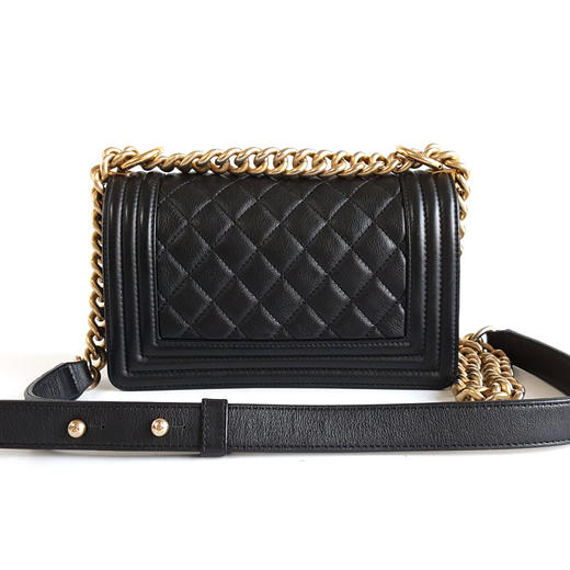 【95新】CHANEL香奈儿LEBOY系列A67085 Y09939 94305小号黑金牛皮Leboy链条包单肩包女士 101225NJS11 商品图3