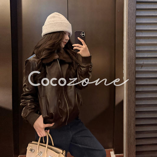 COCO ZONE 刘 一一“中古皮衣”英国进口羊皮革皮衣 CD2A3222 商品图0