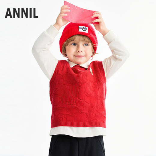 【实体店同款】男童圆领棉线背心春季新款安奈儿童装XB612005 商品图1