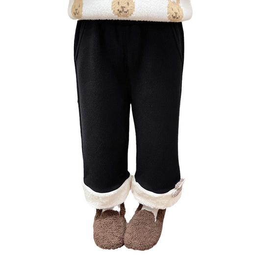 小公主秋冬必备-加绒加厚灯芯绒阔腿裤80-150码 商品图6