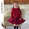 littletime女童毛衣2025秋冬新款韩版红色开衫精致蝴蝶结针织衫 商品缩略图2