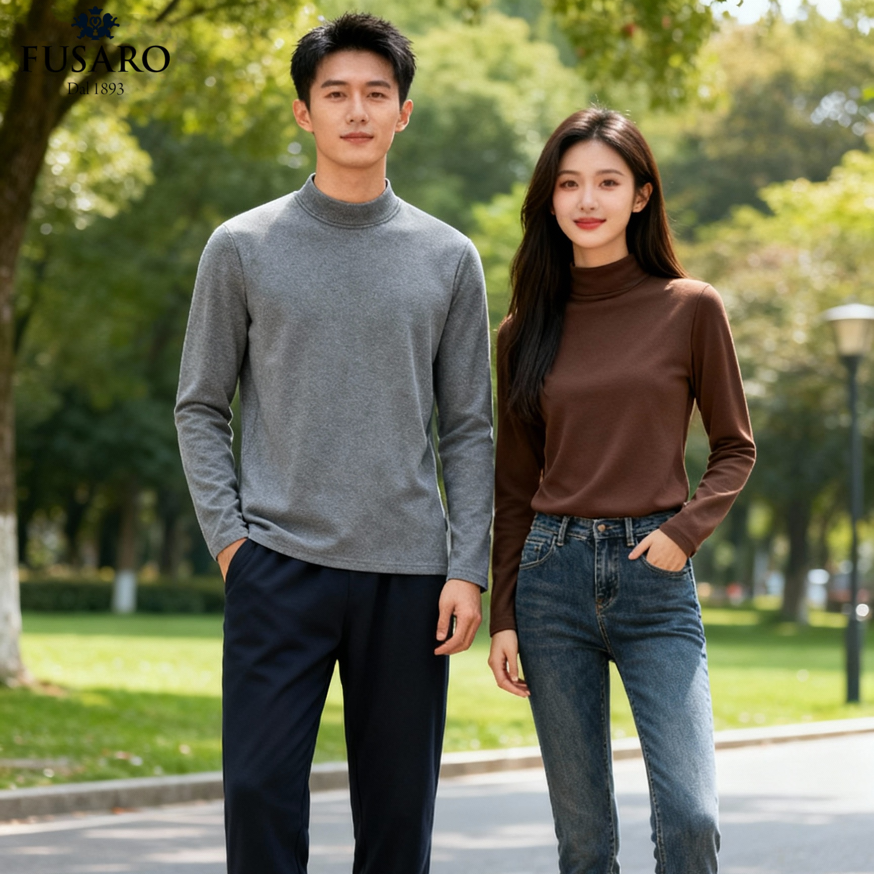 百年意大利品牌 【FUSARO 暖绒打底衫】79元/2件 ，半高领，百搭不挑人，男女同款秋冬必备