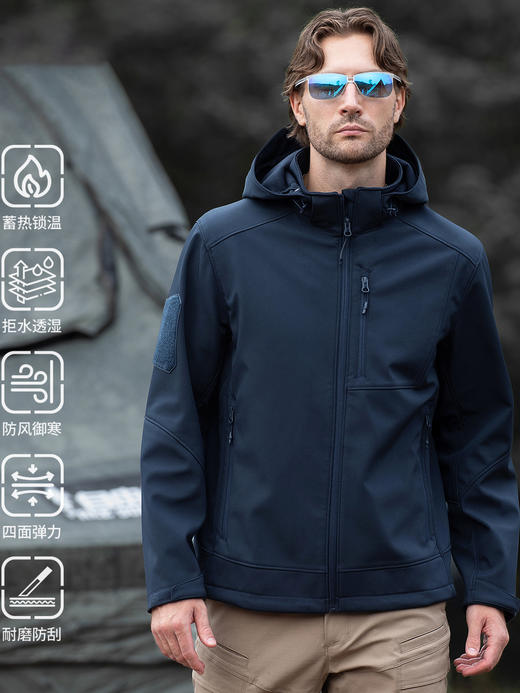 【防泼透湿防钻风 战术扩展装载】雪鹰加绒版挺拔利落版型战术软壳衣 ds（zb） 商品图1