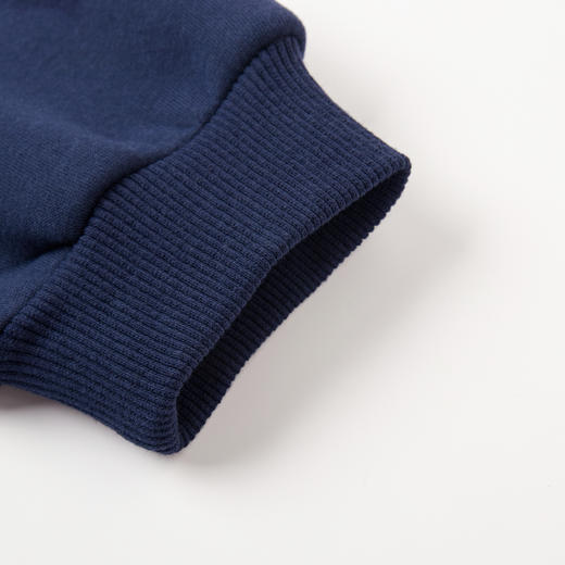 【MQD】童装男童连帽加绒卫衣冬款宝宝上衣儿童撞色拼接加厚保暖外套 商品图4