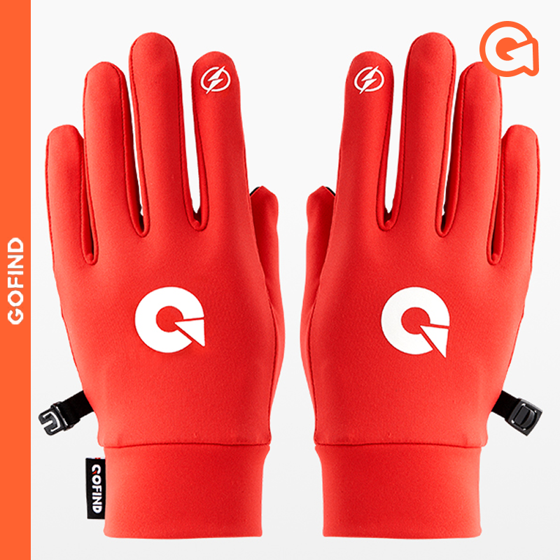 【价值149元|可积分兑换】果凡跑步手套抓绒保暖防风防滑可触屏男女户外马拉松训练运动秋冬EAB23190