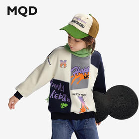 【MQD】童装男童加绒卫衣秋冬季半高领儿童长袖上衣