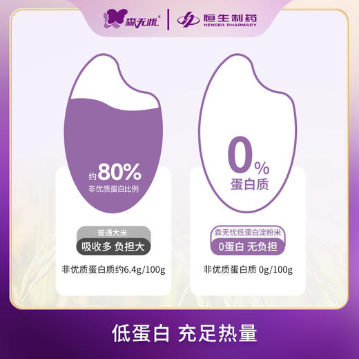 【森无忧严选】森无忧低蛋白挤压淀粉颗粒（淀粉米） 1kg/袋 商品图4