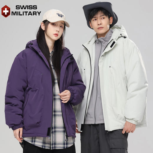 瑞士军工SWISS MILITARY 石墨烯防水防风情侣款户外保暖冲锋棉服 845 商品图6