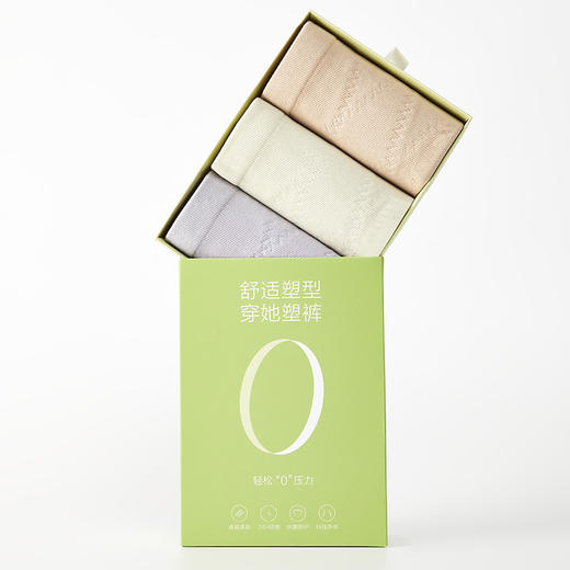 莱赛尔山茶花高腰女式内裤塑身裤 亲肤无痕 收腹提臀【三条装】TS9001 商品图6