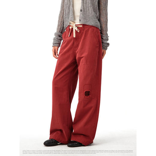 CryingCenter 水洗做旧补丁弯刀裤宽松法工裤 哭喊中心 商品图2