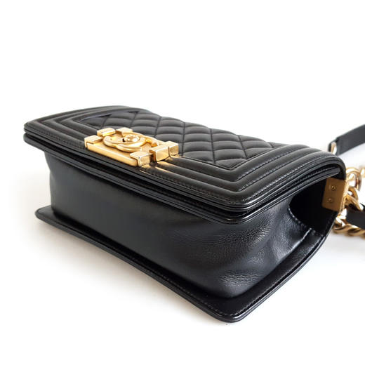 【95新】CHANEL香奈儿LEBOY系列A67085 Y09939 94305小号黑金牛皮Leboy链条包单肩包女士 101225NJS11 商品图6