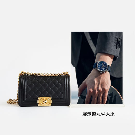 【95新】CHANEL香奈儿LEBOY系列A67085 Y09939 94305小号黑金牛皮Leboy链条包单肩包女士 101225NJS11 商品图9