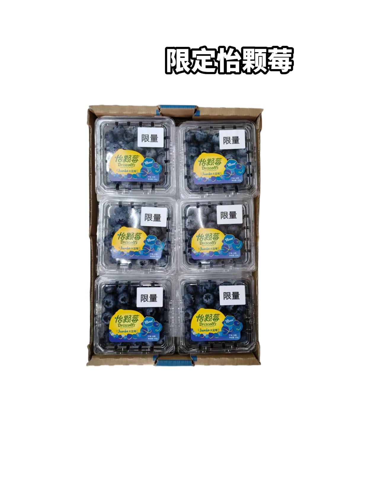 限定怡颗莓 18+  蓝莓 125g/盒