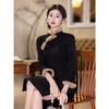 新款改良新中式高端旗袍裙年轻款加绒加厚冬装日常LSB4329 商品缩略图3