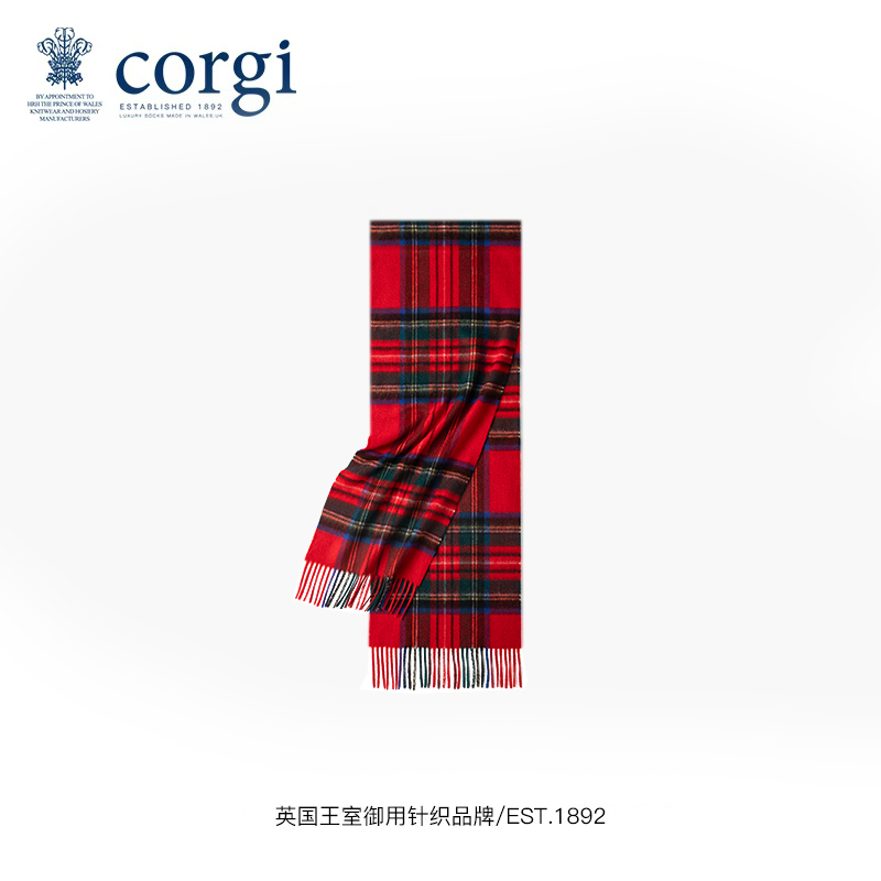 Corgi围巾  经典格纹羊绒围巾