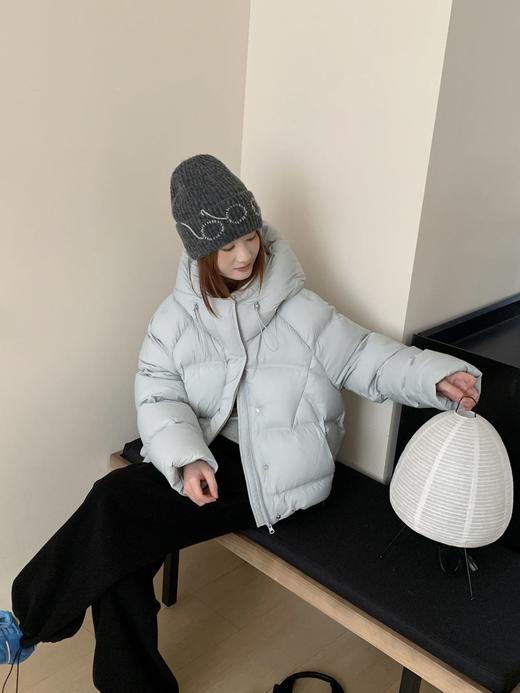 【YW】无忧购泡芙50绒羽绒服女短款连帽宽松面包服白鸭绒保暖外套8537（截单后3-5天发货） 商品图0