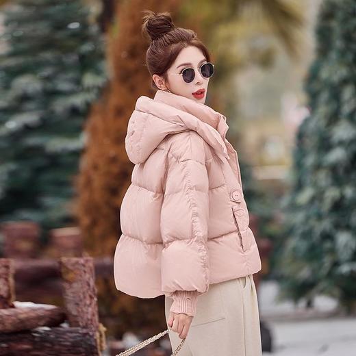 短款羽绒服加厚宽松面包服，连帽冬季白鸭绒外套HR-MXE6873A 商品图1