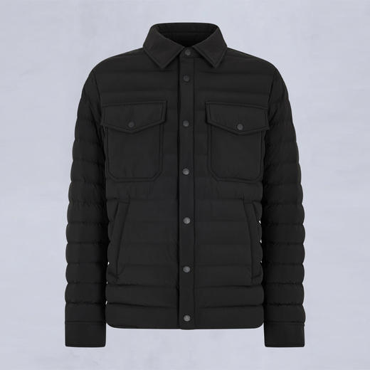 MOOSE KNUCKLES 男士金属驼鹿指节徽标绗缝羽绒服 黑色 M35MJ183 292 商品图0