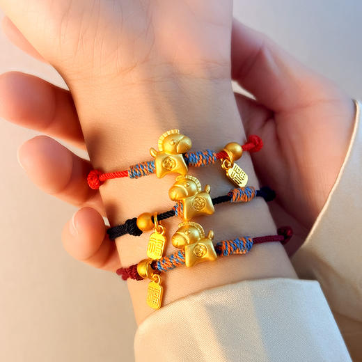 BAOFANDI宝梵迪2026新款国潮风新中式「马上有钱红绳手链」马到成功福牌本命年小马手绳BF 商品图8