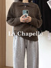 会员福利【老钱风~慵懒法式】拉夏贝尔/La Chapelle绵羊毛半开领拉链翻领设计软糯针织衫休闲百搭 商品缩略图3