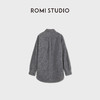 ROMISTUDIO双面绒感定染灰质感宽松廓形衬衫外套 RWCWSX7264 商品缩略图1