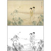 陈少梅山水人物仕女工笔画白描底稿《柳堤仕女》临摹勾线高清打印稿SM51 商品缩略图0