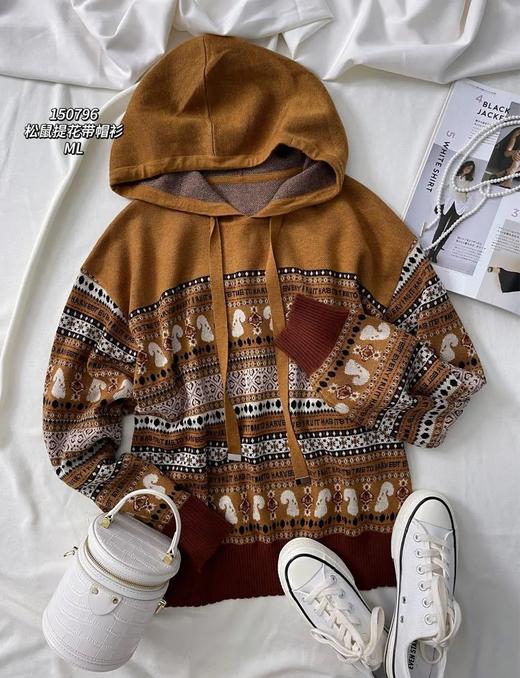 33GAZ150796#松鼠提花带帽衫 商品图0