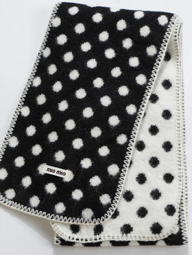 ins风小众黑色波点双面带围巾-纪念日百货门店同款167894341