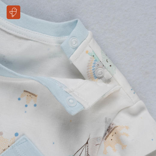 【长袖肩开套装】宝宝软萌0-5岁外穿内搭两用核心肩开设计穿脱不卡头 商品图3