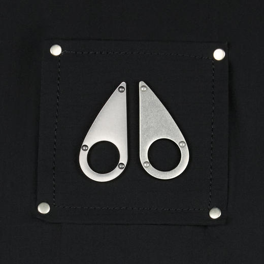 MOOSE KNUCKLES 男士金属驼鹿指节徽标棉服 黑色 M35MJ112H 313 商品图2