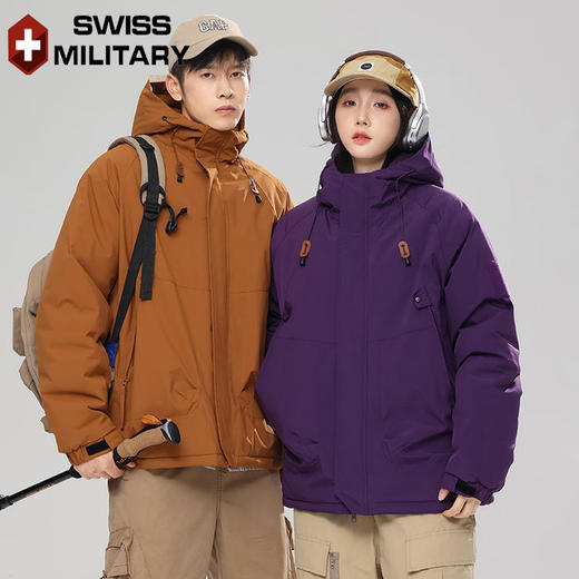 瑞士军工SWISS MILITARY 户外情侣款超酷时尚石墨烯 保暖冲锋棉服 890 商品图5
